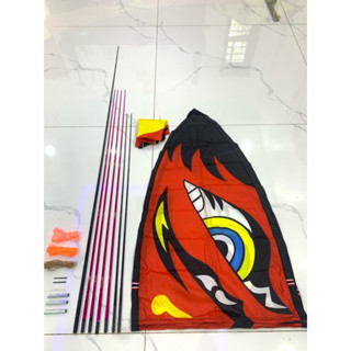  Combo tự làm diều cacbon lắp ghép 2m00 Nan tím vip Phụ kiện lên khung diều + Áo  