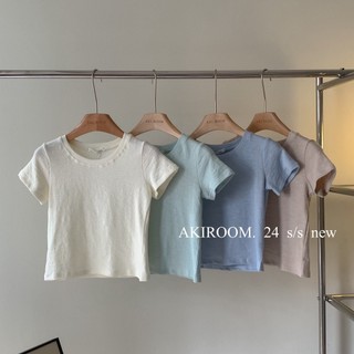 𝐀𝐊𝐈𝐑𝐎𝐎𝐌 | Áo babytee chất xốp cổ tròn 9346