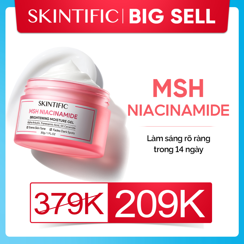Gel dưỡng ẩm sáng da 5% MSH Niacinamide SKINTIFIC 30g/80g | BigBuy360 - bigbuy360.vn