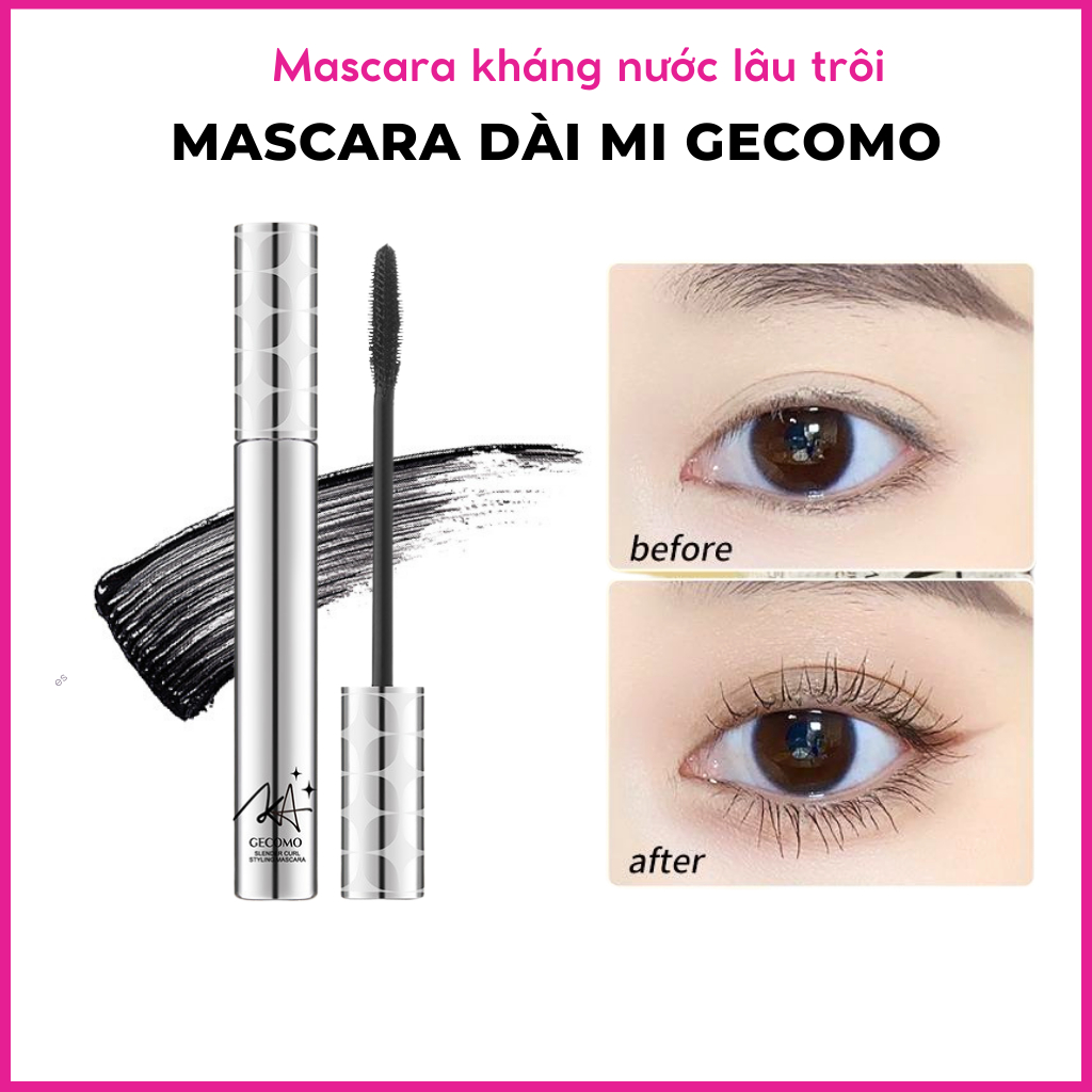 Mascara Chuốt Mi Dài Mi Cong Mi GECOMO Kháng Nước Lâu Trôi