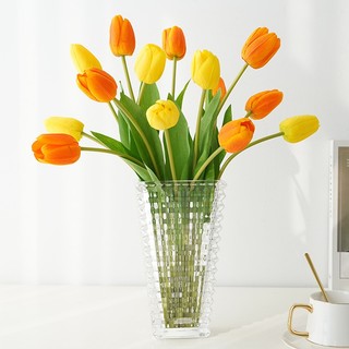 Hoa Tulip trắng-hồng-đỏ-vàng decor trang trí bàn. CÀNH CALLA LILY / HOA RUM đạo cụ chụp ảnh siêu xinh