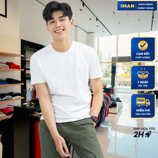 Áo Thun Nam Cổ Tròn iMan Store, Áo Phông Nam Ngắn Tay Vải Cotton Mền Mịn, Bền Đẹp Thoáng Mát 