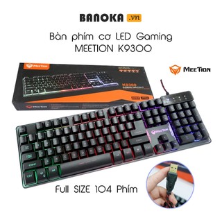 Bàn Phím giả cơ Led Meetion K9300 Full SIZE 104 Phím, phím gõ êm ái, độ nhạy cao, siêu bền