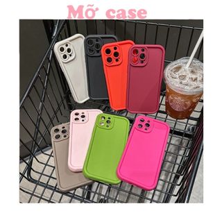 Ốp lưng iphone silicon màu bảo vệ cam màu xanh - đỏ - cam