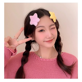 Kẹp Tóc Ngôi Sao Phối Lông Dễ Thương