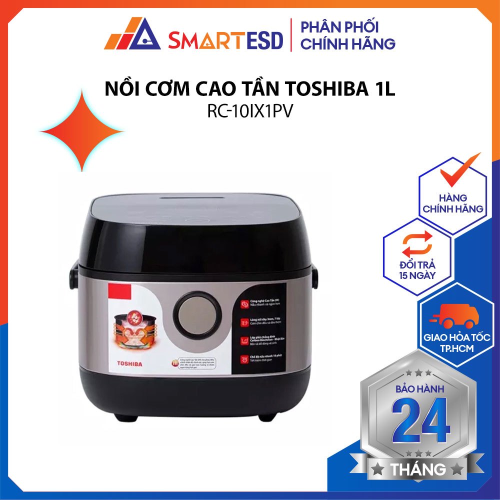 Nồi cơm điện tử cao tần Toshiba RC-10IX1PV 1L / RC-18IX1PV 1.8L - Bảo hành 12 tháng |HỎA TỐC HCM|