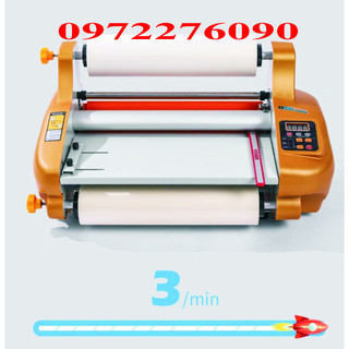 Máy cán màng khổ A3 OGK 3580 cán nóng-cán nguội-cán 2 mặt-có điều chỉnh tốc độ
