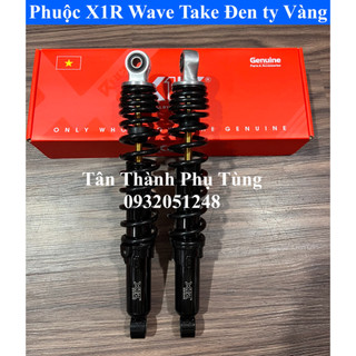 Phuộc x1r wave, dream, future take đen ty vàng -1 cặp , bh 1năm