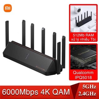 Bộ phát Wifi Router Xiao.mi AX6000 AIoT băng tần kép - Wifi 6 6000Mbps - hỗ trợ Mesh - kết nối 248 TB