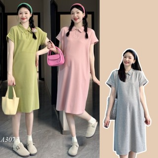 Váy Đầm Suông Thun Cá Sấu Có Cổ Lịch Sự A3077