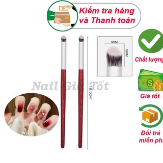 Cọ ombre đầu tròn vẽ nail cao cấp cán gỗ