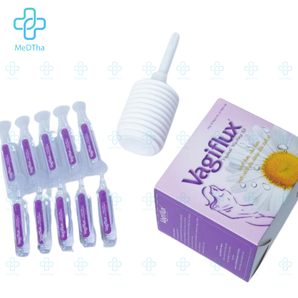 Bình Rửa Vệ Sinh Phụ Nữ Vagiflux Phyto - Bình Rửa Vùng Kín, Vệ Sinh Phụ Khoa Gồm 1 Bình Xịt, 10 Ống