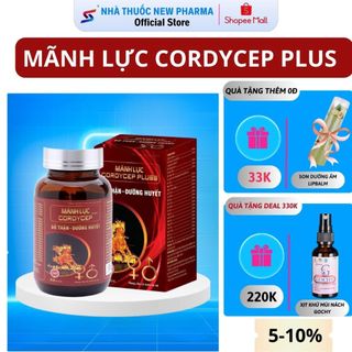 Mãnh Lực Cordycep Plus Tăng Cường Sinh Lý Nam, Bổ Thận Tráng Dương - Hộp 30 viên