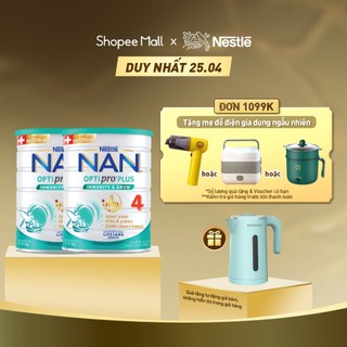  Bộ 2 Lon Sữa bột Nestlé NAN OPTIPRO PLUS 4 1500g với 5HMO Giúp tiêu hóa tốt, Tăng cường đề kháng