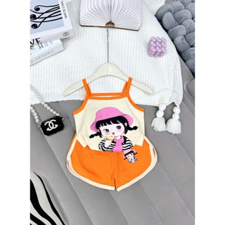 Bộ 2 dây cô gái đội mũ bé gái