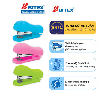 Combo bấm kim và kim bấm Bitex số 10 CS08 (1 bấm kim + 1 hộp kim bấm)