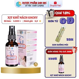 Xịt Khử Mùi Nách Gochy  DƯỢC PHẨM 24H MC Giúp làm thơm, khử mùi hôi- Nữ (30ml)