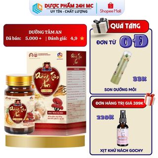 Viên Uống Hỗ Trợ Ăn Ngủ Ngon Dưỡng Tâm An - DƯỢC PHẨM 24H - Thành Phần Đông Trùng Hạ Thảo, Linh Chi