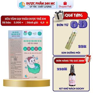 Sữa Tắm Gội Cho Bé Và Trẻ Sơ Sinh Việt Úc Chil - Thảo Dược Sạch Rôm, Mẩn Ngứa - Chai 200ml