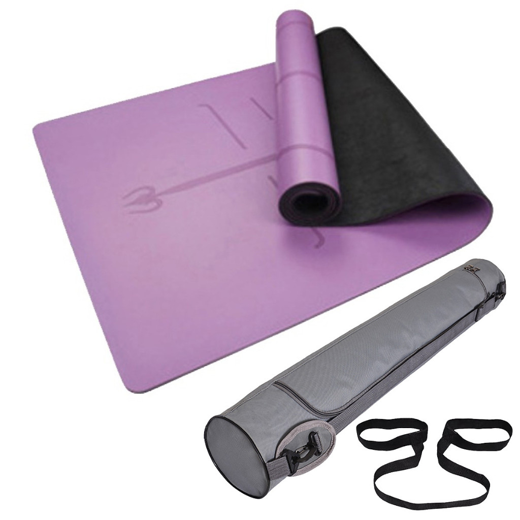 Thảm yoga PU Cao Su 5mm Định Tuyến Chống Trơn Trượt Hàng Mới Đẹp Bền  - Nhiều Lựa Chọn
