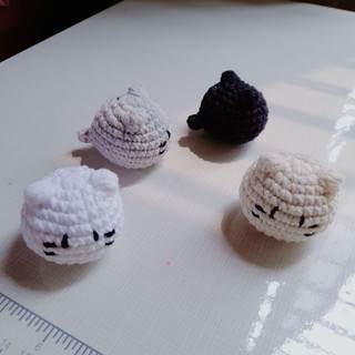 Móc khóa mèo mini 4cm bằng len handmade
