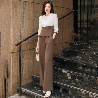 Bộ đồ công sở nữ cao cấp '' quần suông & áo '' - bd45