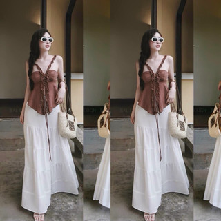 ĐẦM TRẮNG CỔ YẾM XOẮN XẺ TÀ