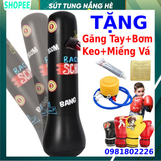 Trụ đấm bốc boxing BACK TO SCHOOL tự đứng - Bao cát đấm bốc boxing dành cho bé cao 150cm, phi 30cm