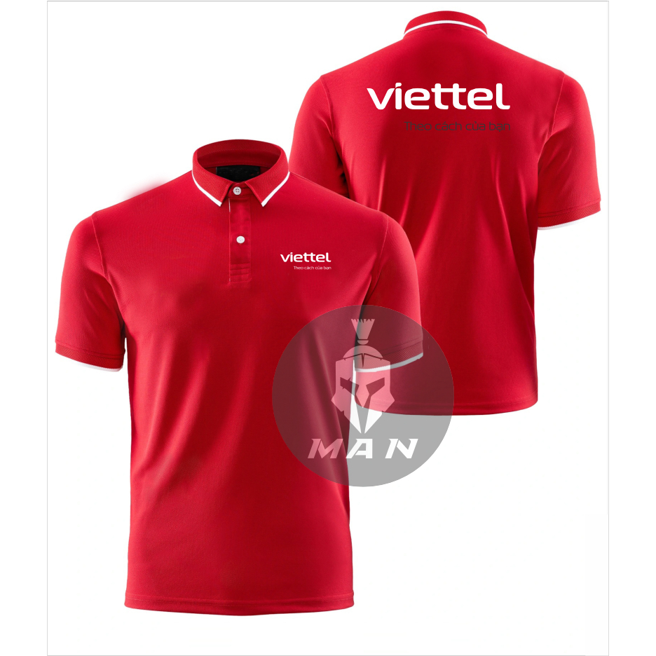 Áo thun Polo Viettel - Theo Cách Của Bạn - Thun Cá Sấu Dày Mịn Thoáng mát - MAN STORE
