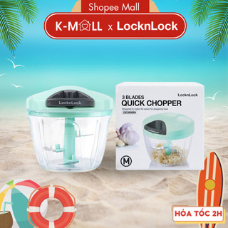 Dụng cụ xay tỏi ớt LocknLock mini CKS309GRN ,lưỡi xay bén, kéo tay đơn giản, dễ vệ sinh - K-MALL
