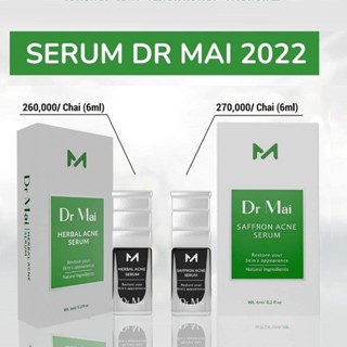 Combo 2 chai serum Dr Mai nguyên chất + DrMai Safron 6ml mai thảo mộc chính hãng cho da dầu mụn