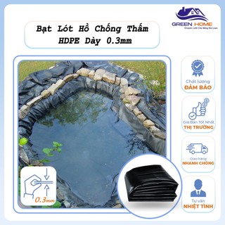 Bạt lót ao hồ hdpe 100% chống thấm khổ 2m 3m dày 0.3mm nuôi tôm cá lót hầm làm bể chứa