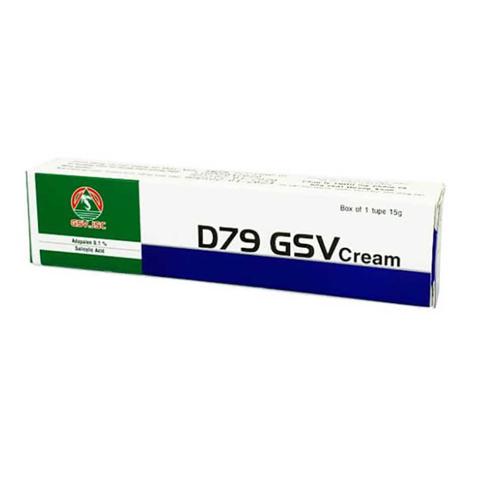 D79 GSV Cream 15g/ GSV Pro 20g, Kem Giảm Mụn Trứng Cá, Lưng, Dày Sừng Nang Lông