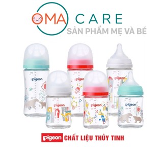 Bình sữa pigeon thủy tinh nội địa nhật thế hệ 3 mới 💖 đủ size 160ml/240ml - đảm bảo chính hãng