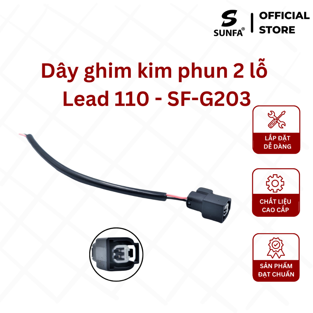 Dây ghim kim phun 2 lỗ - Lead 110 - SF-G203