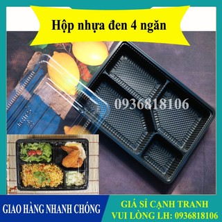 Hộp đế đen 4 ngăn