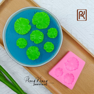 Khuôn silicon 4d Phong Khang làm rau câu hình lá sen nhỏ