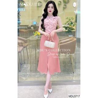  MDU3717 Váy thiết kế tiểu thư sang trọng, chất liệu mềm mịn cao cấp , nhẹ nhàng, không bai, không xù