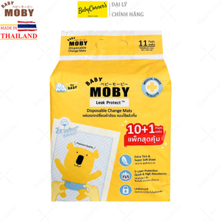 Miếng lót sơ sinh moby baby vệ sinh chống thấm 10+1 miếng cho bé