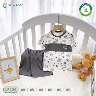 Bộ quần áo cộc tay Uala chất Bambo cho bé yêu