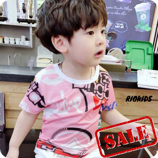 [6-16kg] Áo thun, áo cộc tay RIOKIDS phong cách Hàn Quốc cho bé trai chất liệu thông hơi AT3
