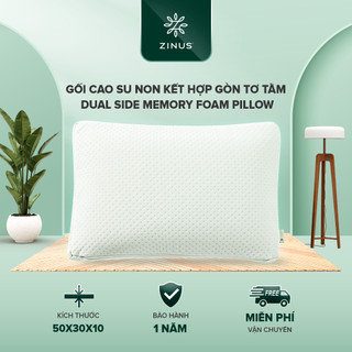 Gối Cao Su Non Kết Hợp Gòn Tơ Tằm - Dual Side Memory Foam Pillow