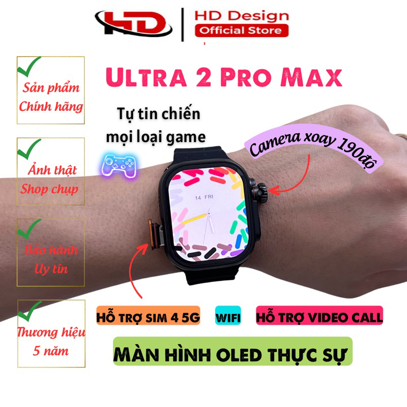 Đồng Hồ Thông Minh Lắp Sim 4G 5G S9 Ultra 2 Pro Max , Lướt TIKTOK FB YOTUBE , Màn Hình Tràn Viền, 90