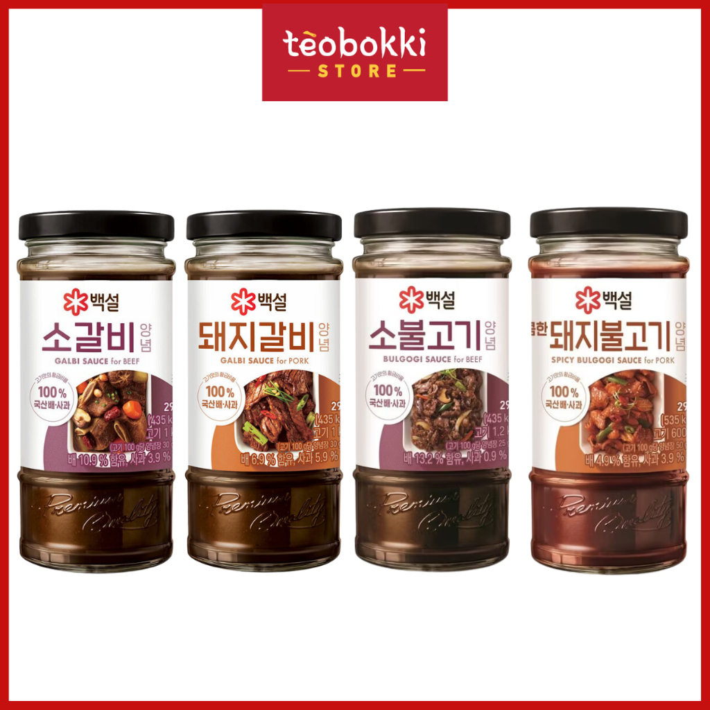 Sốt ướp thịt BBQ Hàn Quốc Beksul 4 Loại 290g