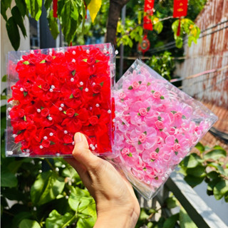 Hộp 50 hoa cài áo khách đám cưới, hội nghị, sự kiện (bông nhí 2.5cm)