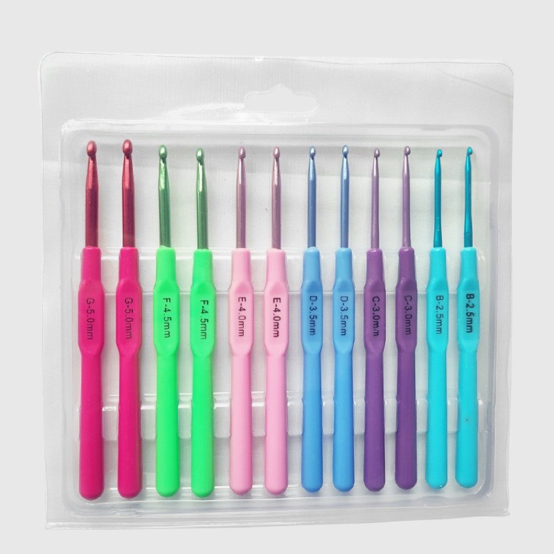 Bộ móc len đủ số 12 cây