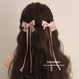 Kẹp tóc nơ ruy băng phối star charm phong cách lolita đáng yêu, nơ cài tóc kiểu dáng hàn quốc by.lisa