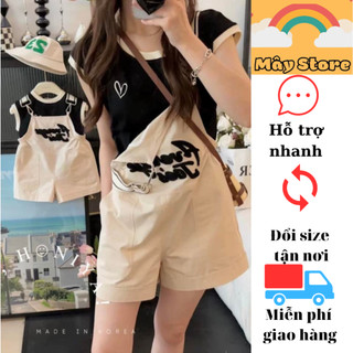 Set yếm đồ đôi mẹ bé