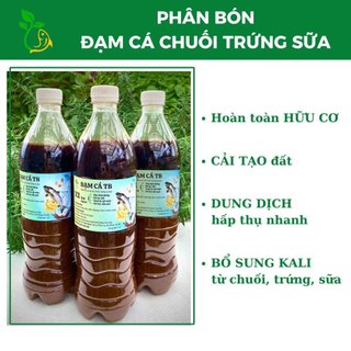 Đạm cá chuối trứng sữa, phân bón hữu cơ, xanh lá, bật mầm, sai hoa đậu quả, phân bón rau và hoa