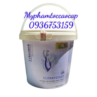 Bột tẩy elgon tím blueberry bleach khử ánh vàng trong tóc 500g